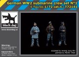 BLACK DOG[HAUT72141]1/72 WW.II ドイツ軍 潜水艦クルーセットNo.1