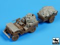 BLACK DOG[T35098]1/35WWII米 空挺ジープアクセサリーセット(降下後)