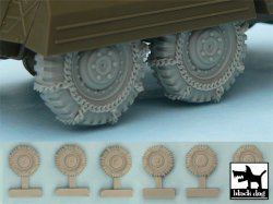 画像3: BLACK DOG[T48042]1/48 WWII米 M8/M20 チェーン付きタイヤセット(タミヤ用)