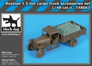 画像1: BLACK DOG[T48067]1/48 WWII露 1.5トントラック 積荷セット (1)