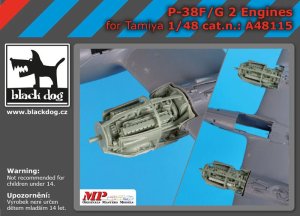 画像1: BLACK DOG[A48115]1/48 P-38F/G用エンジンセット (2個入り)  (タミヤ用) (1)