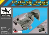 BLACK DOG[A72096]1/72 S-3A バイキング用レーダー + 電子機器 (ハセガワ用)