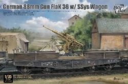 画像1: ボーダーモデル[BT044]1/35 ドイツ 88mm砲 Flak36 ｗ/SSys平貨車
