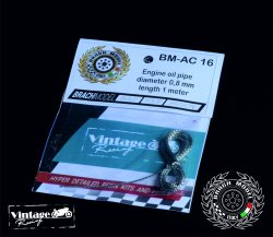 画像1: Brach Model[BM-AC 16]メッシュホース エンジンオイルパイプ(外径0.8mm/長さ1m)