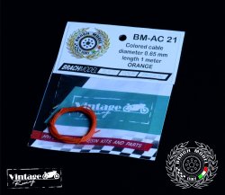 画像1: Brach Model[BM-AC 21]カラーケーブル オレンジ(外径0.65mm/長さ1m)