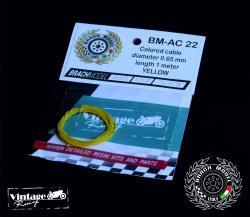 画像1: Brach Model[BM-AC 22]カラーケーブル イエロー(外径0.65mm/長さ1m)