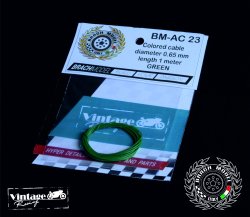 画像1: Brach Model[BM-AC 23]カラーケーブル グリーン(外径0.65mm/長さ1m)