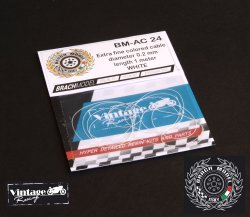 画像1: BrachModel[BM-AC 24]極細カラーケーブル ホワイト(外径0.2mm/長さ1m)