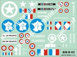 画像1: BrachModel[BM-D02]自由フランス軍運用のドイツ軍AFV デカールセット