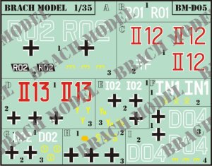 画像1: BrachModel[BM-D05]1/35　WWIIドイツ 指揮車両デカールセット (1)