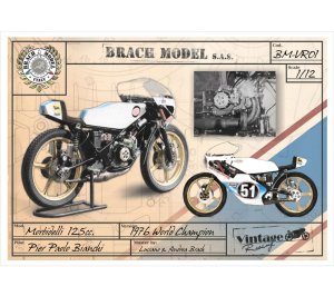 画像1: BrachModel[BM-VR01]1/12 モルビデリ125cc 1976ワールドチャンピオンマシン(ドライバー：ピエリ・パオロ・ビアンキ) (1)