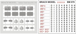 画像1: BrachModel[BM-079]イタリア軍 戦車、車両、バイク用ライセンスプレート、バッジセット(エッチング+デカール) (1)