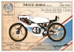 画像1: BrachModel[BM-VR02]1/12 モルビデリ125cc 1976(ドライバー：パオロ・ピエリ)