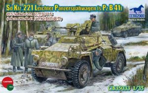 画像1: ブロンコ[Bro35033] 1/35 独・Sd.kfz221軽偵察装甲車28mm対戦車砲搭載sPzB.41型 (1)