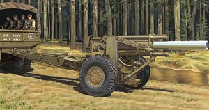 画像1: ブロンコ[Bro35073] 1/35 米・155mm榴弾砲M1A1大戦型 (1)