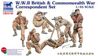 ブロンコ[Bro35140] 1/35 英従軍記者（カメラ+タイプライター）6体WW-II