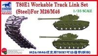 ブロンコ[AB3565] 1/35 米M26/M46戦車用T80E1可動キャタピラ金属タイプ