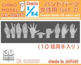 CHINO MODEL[CM-089FB]1/24 ハンドパーツ(女性用) vol.2