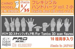 画像1: CHINO MODEL[CM-090BS]1/35 フレキシブルハンドパーツ vol.2 小