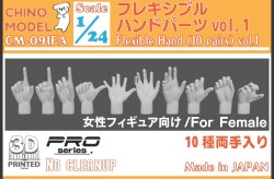 画像1: CHINO MODEL[CM-091FA]1/24 フレキシブルハンドパーツ(女性用) vol.1