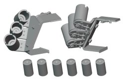 画像2: CHINO MODEL[CM-213]1/35 ティーガーI用スモークディスチャージャーセット