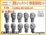 CHINO MODEL[CMRG35033]1/35 西洋人ヘッドパーツ 横を見る表情セット