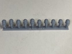 画像2: CHINO MODEL[CMRG35035]1/35 西洋人ヘッドパーツ 苦痛の表情セット