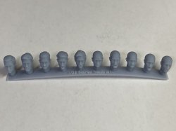 画像2: CHINO MODEL[CMRG35037]1/35 西洋人ヘッドパーツ 恐怖の表情セット