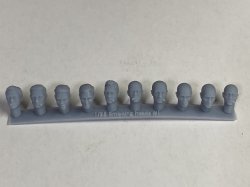 画像2: CHINO MODEL[CMRG35040]1/35 西洋人ヘッドパーツ 喫煙中の表情セット