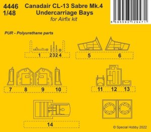 画像1: CMK[CMK4446]1/48 カナディア CL-13 セイバー Mk.4 着陸装置格納庫 (エアフィックス用) (1)