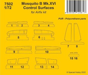 画像1: CMK[CMK7502]1/72 D.H.モスキート B Mk.XVI コントロールサーフェイス (エアフィックス用) (1)