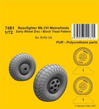 CMK[CMK7481]1/72 ボーファイター Mk.I/VI 初期型ホイール (ブロックトレッド)(エアフィックス用)