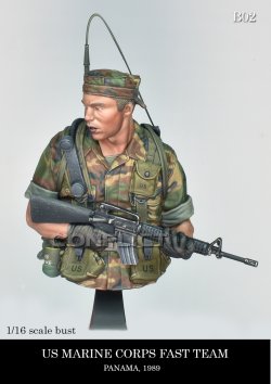 画像1: コンフリクト・ミニチュアズ[CM-B02]1/16バスト 現用 アメリカ海兵隊FASTチームの兵士 パナマ1989