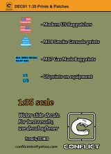 コンフリクト・ミニチュアズ[CM-DEC01]1/35 現用 アメリカ 装備品プリント&軍装パッチセット