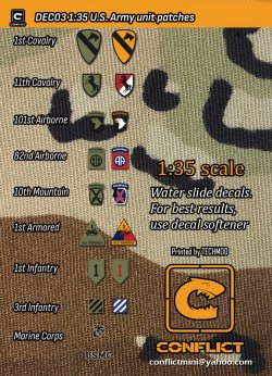 画像1: コンフリクト・ミニチュアズ[CM-DEC03]1/35 現用 アメリカ陸軍部隊章セット