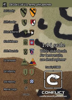 画像1: コンフリクト・ミニチュアズ[CM-DEC04]1/16 現用 アメリカ陸軍部隊章セット