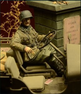 画像1: D-Day miniature studio[DD35028］ 1/35 武装親衛隊歩兵 ジープドライバー アルデンヌ1944 (1)