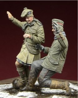 画像2: D-Day miniature studio[DD35045］ 1/35  1914年 奇跡の休戦 クリスマスにサッカーに興じる英独兵