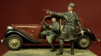 D-Day miniature studio[DD35055］ 1/35 WWII独 「待ち伏せ！」親衛隊諜報部(2体セット)ナチ占領下の欧州1943-1944