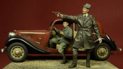 画像1: D-Day miniature studio[DD35055］ 1/35 WWII独 「待ち伏せ！」親衛隊諜報部(2体セット)ナチ占領下の欧州1943-1944