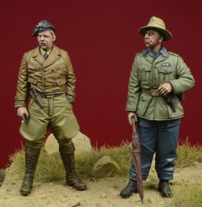 画像1: D-Day miniature studio[DD35087]1/35 WWII独 1/35 コンドル軍団 装甲部隊将校セット(2体セット) (1)