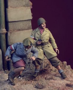 画像1: D-Day miniature studio[DD35116] 1/35 WWII ポーランド国内軍(1)ワルシャワ蜂起(2体セット) (1)
