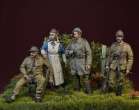 D-Day miniature studio[DD35138]1/35 WWII 「共に電撃戦に抗おう」ベルギー陸軍兵士とBEF兵士セット 1940年（4体セット）