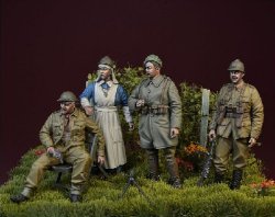 画像1: D-Day miniature studio[DD35138]1/35 WWII 「共に電撃戦に抗おう」ベルギー陸軍兵士とBEF兵士セット 1940年（4体セット）