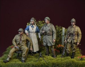 画像1: D-Day miniature studio[DD35138]1/35 WWII 「共に電撃戦に抗おう」ベルギー陸軍兵士とBEF兵士セット 1940年（4体セット） (1)
