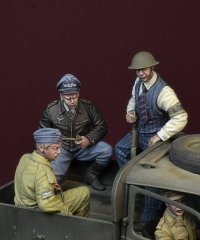 D-Day miniature studio[DD35146]1/35 WWII 英 バトルオブブリテン1940年(2)「護送中」3体セット
