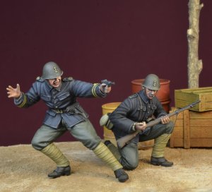 画像1: D-Day miniature studio［DD35150]1/35 WWIIブラックデビルズ インアクション オランダ軍将兵セット1940 (1)