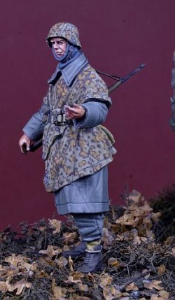 画像5: D-Day miniature studio[DD35207]1/35 WWII ドイツ武装親衛隊 迷彩ポンチョの兵士 ハンセン戦闘団 アルデンヌ1944