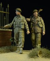 D-Day miniature studio[DD35015］ 1/35 WWII 英/英連邦歩兵 2体セット 行軍中 1942-1945