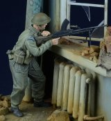 D-Day miniature studio[DD35019］ 1/35 WWII 英/英連邦歩兵 ブレン機銃手 射撃中 1943-45